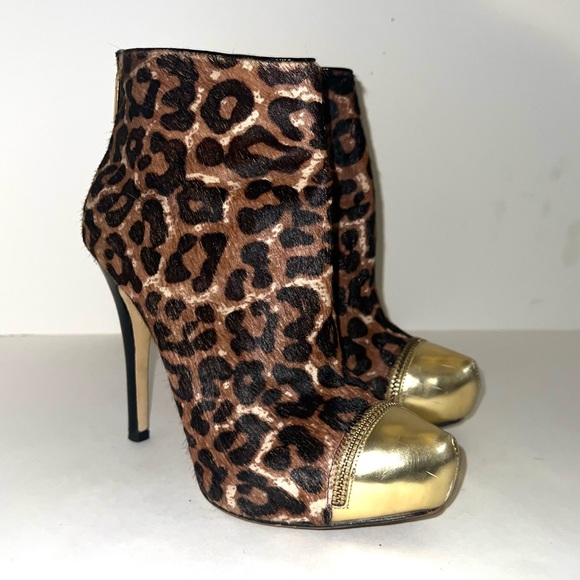 MICHAEL KORS Cheetah CYNTHIA Heels Booties 6M - Picture 1 of 13